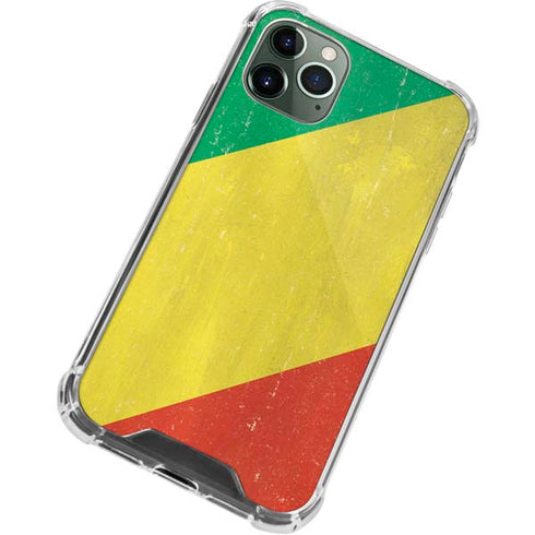 Republic of the Congo Flag Distressed iPhone 12 Pro Clear Case